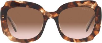 Prada Brown Gradient Irregular Ladies Sunglasses PR 16YS 01R0A6 52