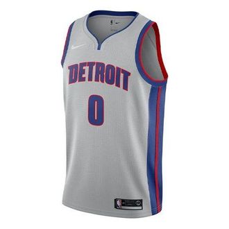 Nike Mens Nike NBA Retro Basketball Jersey/Vest SW Fan Edition Detroit Pistons No. 0 Gray 877204-007