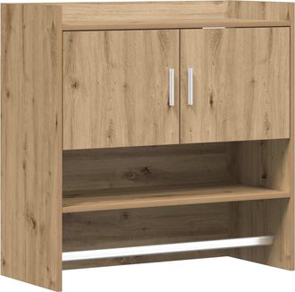 vidaXL Estante De Pared Montada En La Pared Roble Artisan Vidaxl