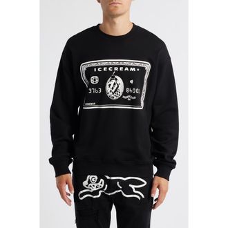 Icecream Card Cotton Graphic Sweatshirt in Black at Nordstrom Rack, Size Xxx-Large