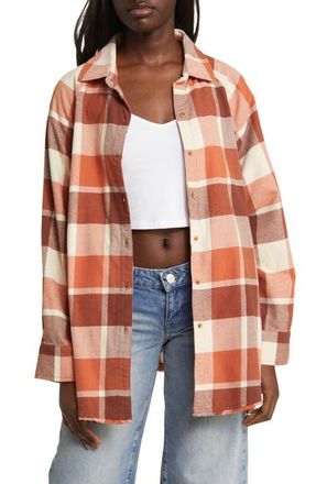 Rip Curl Pacific Dreams Cotton Flannel Shirt in Cinnamon at Nordstrom, Size Small