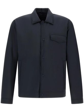 Herno Black Structured Minimalist Tailored Cotton Jacket