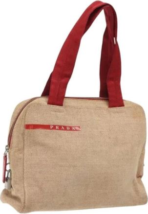 Prada Pre-owned borse a mano di tela - - Pre-owned - Donna - Beige - ONE SIZE