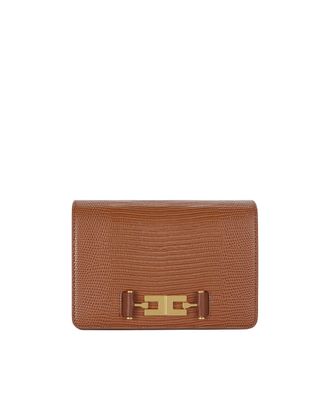 Elisabetta Franchi Rectangular Crossbody Bag with Lizard Skin Texture