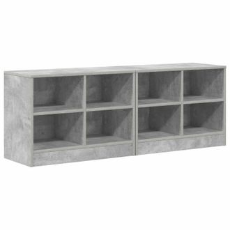 vidaXL Mueble Cama Con Estante 2 Pcs Gris Hormig&oacute;n 66 X 33 X 48 Cm Vidaxl