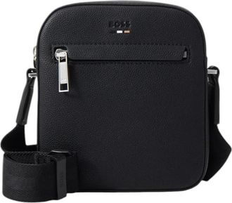 HUGO BOSS Tassen, Heren, Zwart, ONE Size, Leer, Eco-leren heren crossbody tas
