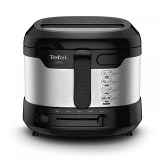 T-fal Uno Ff215d Sencillo Independiente 1600 W Freidora Negro, Acero Inoxidable