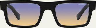 Prada Mens Square Acetate Sunglasses
