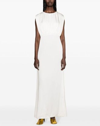 Jil Sander Womens Sleeveless Evening Dress - Ivory - Size EU 36 (Womens)