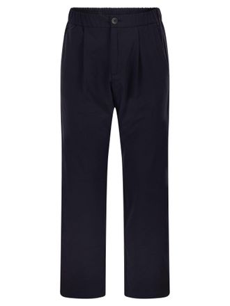 Herno Stretch Techno Nylon joggingbroek met plooien