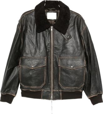 Dunst Lambskin Leather Flap-pocket Coat