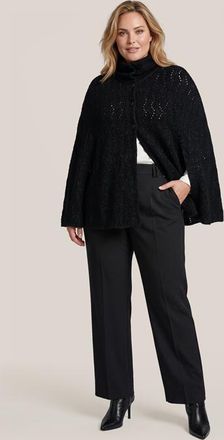 Mart Visser Lizanna Lurex Poncho Zwart Maxi