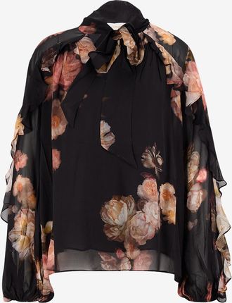 Zimmermann Raglanbluse aus Kreppstoff mit Blumenmuster Hypnotic