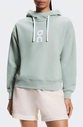 On Club Oversize Organic Cotton Blend Hoodie in Mineral at Nordstrom, Size X-Large