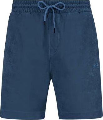 HUGO BOSS Fietsshorts met trekkoord - Blauw