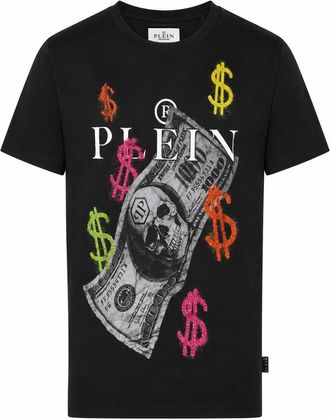Philipp Plein T-shirt Ronde Hals Korte Mouw - Heren - T-shirts - Zwart - L - Tops
