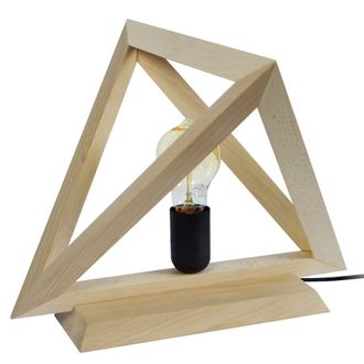 Tosel L&aacute;mpara de Mesa madera natural