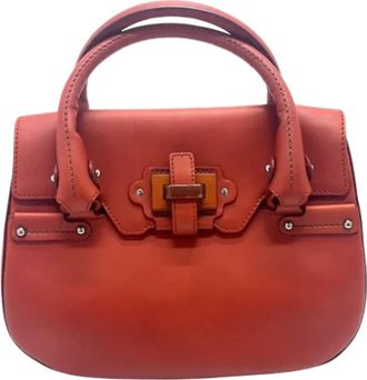 Ferragamo Tweedehands leren handtassen - Dames - Vintage Handtas - Rood - ONE Size - Leer - Vintage