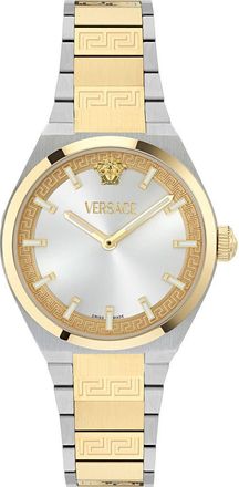 Versace V-Auria Two-Tone Bracelet Watch, 35mm in Gold Two Tone at Nordstrom