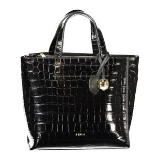 Furla Divide It Tote S - Dames - Tassen - Zwart - Maat: ONE Size Leer