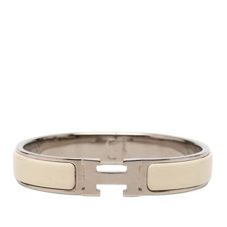 Herm&egrave;s Pre-owned Hermes Narrow Enamel Clic H Bracelet PM Ladies T69P3WMLYYOT780I