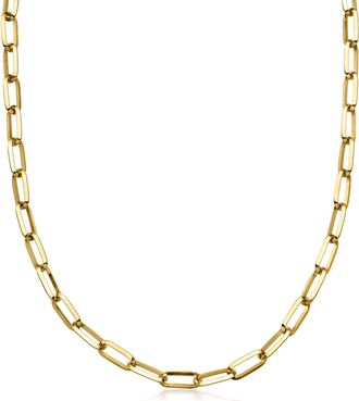 Ross-Simons 14kt Yellow Gold-Plated Paper Clip Link Necklace