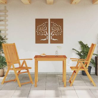 vidaXL Juego De Comedor De Jard&iacute;n 3 Piezas Madera Maciza De Acacia Vidaxl