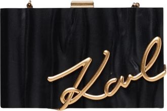 Karl Lagerfeld Signature Clutch - Dames - Clutches - Zwart - ONE Size - Tassen