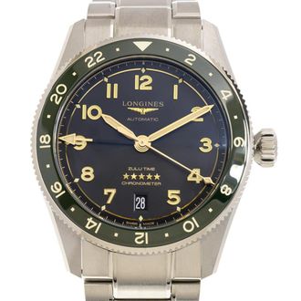 Longines Pre-owned Longines Spirit Zulu Time Automatic Anthracite Dial Mens Watch L3.802.4.63.6