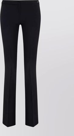 Elisabetta Franchi flared trousers with button detail and ribbed texture