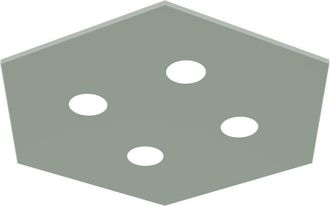 Lumicom Lumicom - River Hex 4x Plaf&oacute;n Monocolor Mate