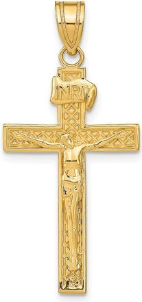 Diamond2Deal 14k Yellow Gold INRI Crucifix Pendant