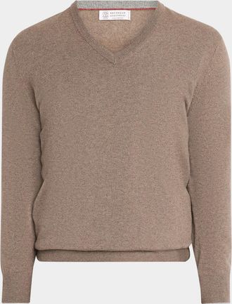 Brunello Cucinelli Men & apos;s Cashmere V-Neck Sweater