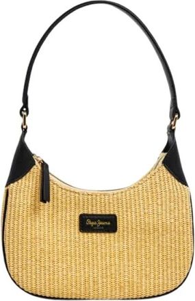 Pepe Jeans London Trish Shoulder Bag - Dames - Schoudertassen - Beige - ONE Size - Katoen - Tassen