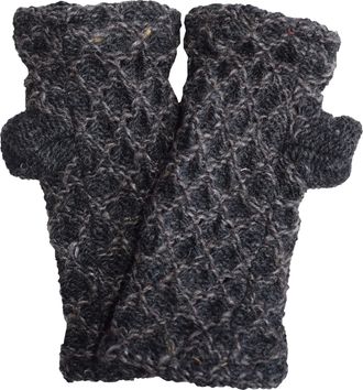 Gheri Womens Warm Woolen Fleece Lined Hand Knitted Mittens Gloves Handwarmers K