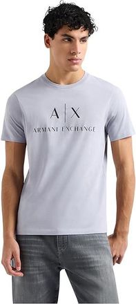 A|X Armani Exchange Corporate Logo T-Shirts Mens T Shirt Lilac Gray : 2XL, Cotton