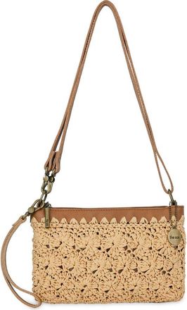 The Sak Vita Hand Crochet Crossbody Wristlet in Natural Primrose Straw at Nordstrom