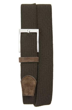 To Boot New York Woven Elastic Belt in Dark Green at Nordstrom, Size 38