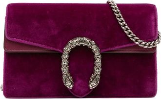 Gucci 2016-2025 Mini Velvet Dionysus crossbody bag - Purple