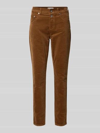 Marc O'Polo Boyfriend Fit Feincordhose aus Baumwoll-Mix in Camel, Größe 30/32