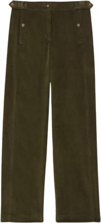 Ines De La Fressange Piotr Broeken - Dames - Straight fit broeken - Groen - L - Katoen - Broeken