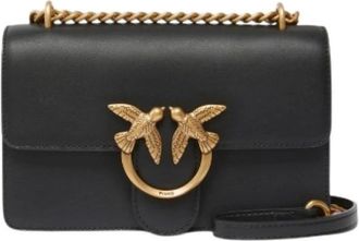 Pinko Shoulder Bags, female, Black, Size: ONE SIZE Love One Mini Shoulder Bag