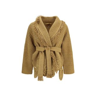 Alanui Gold Polyester Womens Cardigan