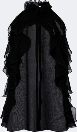 Alexander McQueen Ruffled silk chiffon top