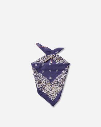 KAPITAL Fastcolor Selvedge Bandana (Churchill Garden) Purple