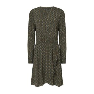 Pepe Jeans London Elegante Viscose Jurk voor Vrouwen - Dames - Korte kleedjes - Groen - S - Leer - Kleedjes