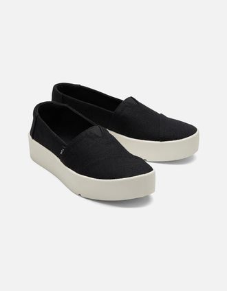 Toms Womens TOMS Verona Textile Womens Black Trainers - Size: 6