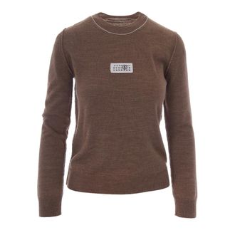 Maison Margiela Round-neck Knitwear - female - MM6 Maison Margiela - Round-neck Knitwear - Brown - S - Knitwear