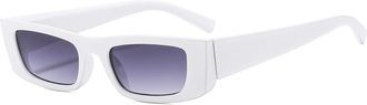Generic Small Frame Square Men Sunglasses Outdoor Vacation Sports Sun Glasses(White)