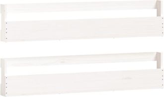 vidaXL Vidaxl - Estantes zapatos de pared 2 uds madera pino blanco 110x9x23cm
